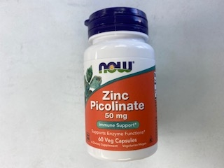 Now Zinc Picolinate 50 mg 60 Veg Capsules