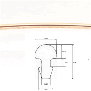 .053"W x .037"H Evo Gold Fret Wire