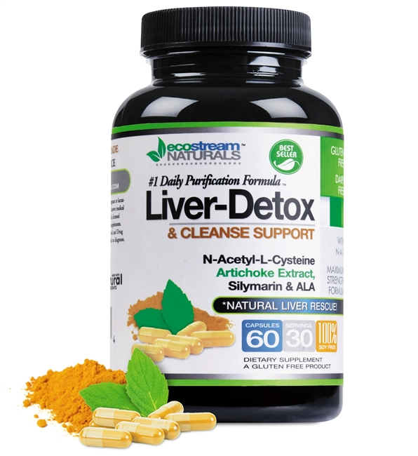 #1 Natural Liver/Detox & Cleanse Daily Purification Formula Support