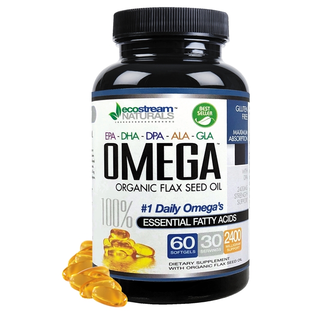 Omega 3-6-9 Blend with EPA, DHA, DPA, ALA and GLA and Organic Flax Seed Oil
