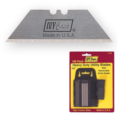 100 Pack H-D Utility Blades In Dispenser