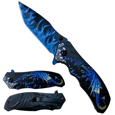 AO174 1934BL Dragon Spring Assisted Knife