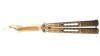 BK182 202-3 Gold Butterfly Knife