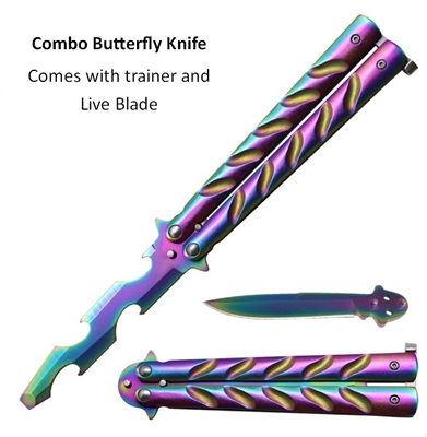 205603C-7 Rainbow Butterfly Knife Combo Kit