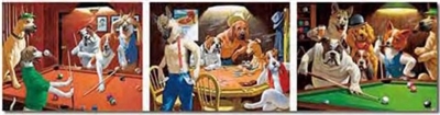 131 3D Lenticular Picture Flip Dogs Playing Poker