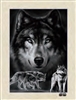 3d lenticular picture of wolf and girl