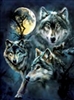 3d lenticular picture of wolf and girl