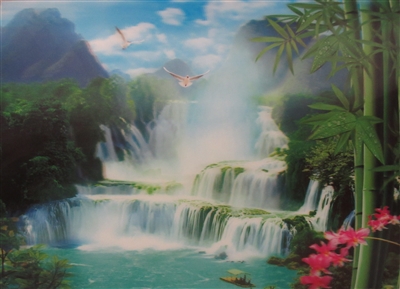 200 3d waterfall with boat 2a1006