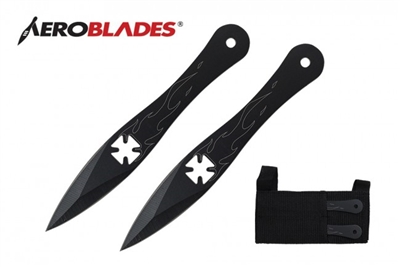 5.5" Set of 2 Cross Throwing Knives