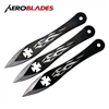 TKS402 9" Set of 3 Iron Cross Throwing Knives