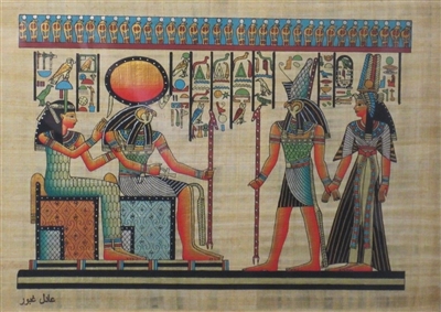 #39 Horus bringing Nefertari to Ra and Imentet Papyrus