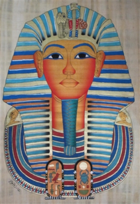 #79 King Tut Burial Mask Papyrus
