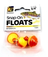 Wholesale Fishing Products Danielson 3/4" Snap on Floats