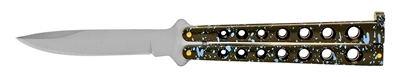 Green 7 Hole Butterfly Knife