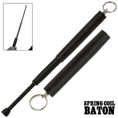 12" BLACK BATON KEYCHAIN