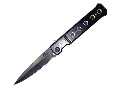 CA106 Automatic Knife Black Handle With Holes