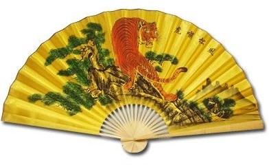 D13037 Orange Tiger Decorative Wall Fans 3' x 5'