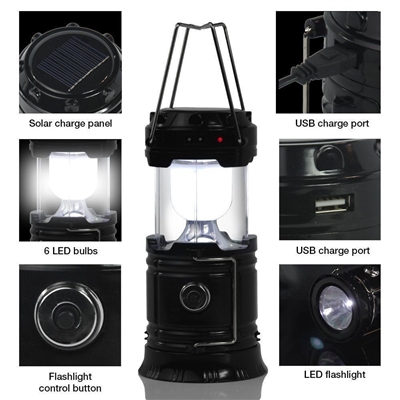 SOLAR RECHARGABLE CAMPING LANTERN