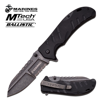 AO U.S. Marines by MTech USA M-A1042BSW SPRING ASSISTED FOLDER