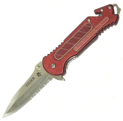 TIGER Assisted Opening Rescue Knife PSA0017RD