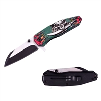 AO132 7132GN Spring Assisted Knife