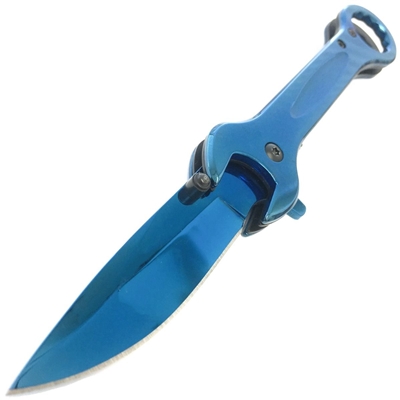 AO SD271287BL 8" BLUE WRENCH SPRING ASSISTED KNIFE