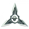 TKS301 Black On Chrome Skull 3 Point Throwing Star