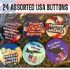 WM401 24 Assorted USA Buttons/Pins