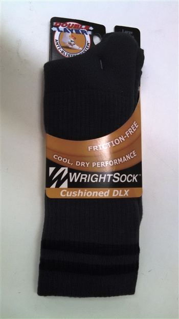 NEW Wright Cushioned DLX Blue Mini Crew Socks