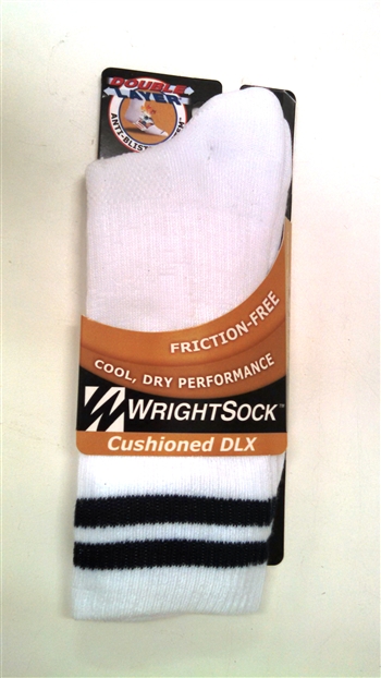 NEW Wright Cushioned DLX White Mini Crew Socks