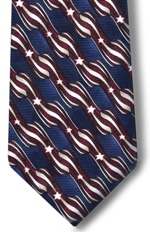 Mens Stars and Stripes Clip on tie 20"