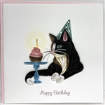 Quilling Card "Happy Birthday Cat"