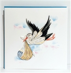 Quilling Card "Special Delivery Stork"