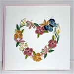 Quilling Card "Floral Heart Wreath"