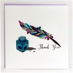 Quilling Card "Thank You Quill and Ink"