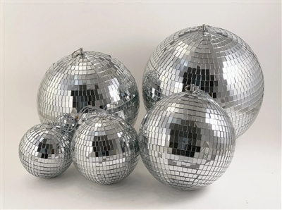 Mirror Disco Light Ball with Hanging Ring / String Multi Sizes 4", 5", 6", 8", 10", 12", 16", 20"