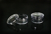 Clean Transparent Round Plastic Storage Boxes Jars