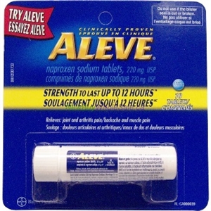 Aleve Naproxen 10 Pack Tube 6/220mg Display Box Sugg Ret $6.99