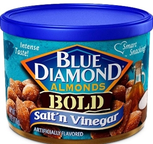 Blue Diamond 170g Bold Salt n" Vinegar Almonds Tin 12/170g Sugg Ret $7.99