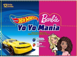 Barbie & Hot Wheels Yo-Yo Mania Filled Gum 12/30g Sugg Ret $ 2.99