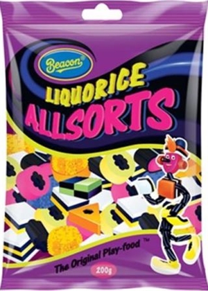 Beacons Liquorice Allsorts 36/200g  Sugg Ret $ 2.19