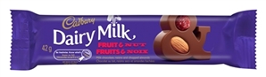 Cadbury Dairy Milk Fruit & Nut  Chocolate Bar 24/60g Sugg Ret $$2.29