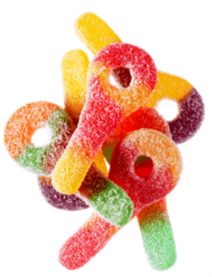 Candy Dude Sour Keys Cup 6/125g Sugg Ret $2.59