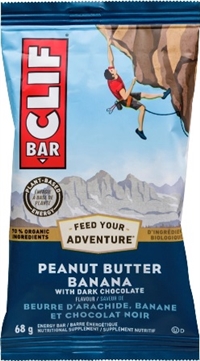 Clif Peanut Butter Banana with Dark Chocolate Bar 12/68g Sugg Ret $3.19