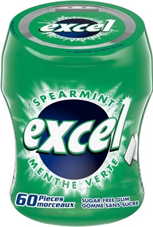 Excel Gum Spearmint Bottle 6/83g Sugg Ret $7.89