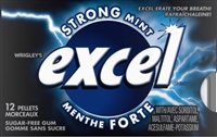 Excel Gum Strong Mint Black 12/ Sugg Ret $1.99