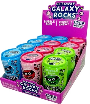 Getaway Galaxy Rocks Bubble Gum 12/60g Sugg Ret $2.49