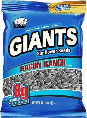 Giants. Bacon Ranch Sunflower Seeds 12/142g Sugg Ret $4.99