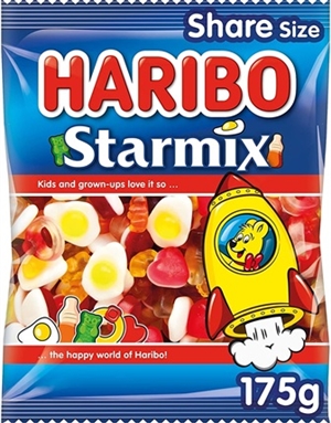 Haribo 175g Starmix Gummy Candy 12/175g Sugg Ret $4.29