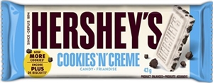 Hershey's Cookies N Creme Bar 36/43g Sugg Ret$2.29